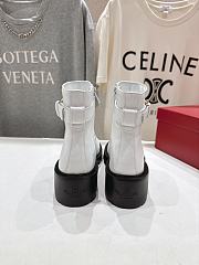 Kitlife Valentino Garavani 55mm VLogo Signature Buckle-fastening Ankle Boots White - 3