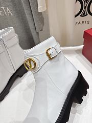 Kitlife Valentino Garavani 55mm VLogo Signature Buckle-fastening Ankle Boots White - 4