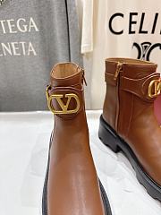 Kitlife Valentino Garavani 55mm VLogo Signature Buckle-fastening Ankle Boots Brown  - 6