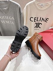 Kitlife Valentino Garavani 55mm VLogo Signature Buckle-fastening Ankle Boots Brown  - 3