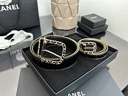 Kitlife Chanel Interlocking CC Logo Belt Black With Gold Buckle - 4