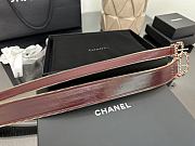 Kitlife Chanel Interlocking CC Logo Belt Burgundy With Gold Buckle - 3