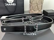 Kitlife Chanel Interlocking CC Logo Belt Black With Silver Buckle - 5