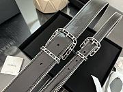 Kitlife Chanel Interlocking CC Logo Belt Black With Silver Buckle - 4