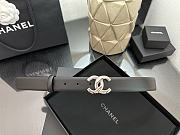 Kitlife Chanel Belt Double C 30mm In Black Calfskin With Shiny Silver Buckle - 1