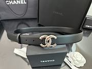 Kitlife Chanel Belt Double C 30mm In Black Calfskin With Shiny Silver Buckle - 4