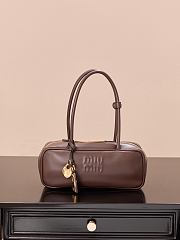 Kitlife Miu Miu Beau Dark Brown Leather Bag 5BB173 28x11.5x8cm - 1