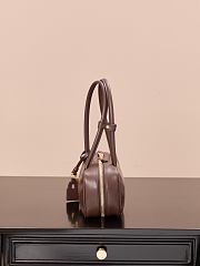 Kitlife Miu Miu Beau Dark Brown Leather Bag 5BB173 28x11.5x8cm - 6