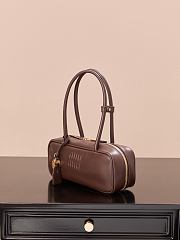 Kitlife Miu Miu Beau Dark Brown Leather Bag 5BB173 28x11.5x8cm - 5