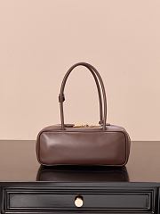 Kitlife Miu Miu Beau Dark Brown Leather Bag 5BB173 28x11.5x8cm - 3