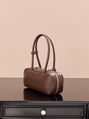 Kitlife Miu Miu Beau Dark Brown Leather Bag 5BB173 28x11.5x8cm - 2