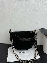Kitlife Chanel Black Velvet Effect Nylon, Crinkled Effect Glossy Calfskin & Gold Metallic Clutch AP4791 15×22×6cm - 4
