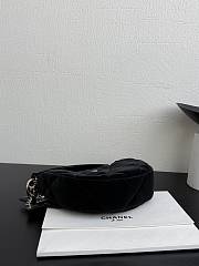 Kitlife Chanel Black Velvet Effect Nylon, Crinkled Effect Glossy Calfskin & Gold Metallic Clutch AP4791 15×22×6cm - 3