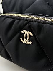 Kitlife Chanel Black Velvet Effect Nylon, Crinkled Effect Glossy Calfskin & Gold Metallic Clutch AP4771 15×21×6cm - 6