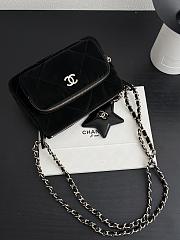 Kitlife Chanel Black Velvet Effect Nylon, Crinkled Effect Glossy Calfskin & Gold Metallic Clutch AP4771 15×21×6cm - 3