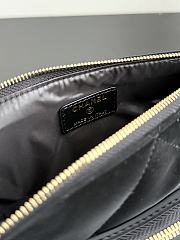 Kitlife Chanel Black Velvet Effect Nylon, Crinkled Effect Glossy Calfskin & Gold Metallic Clutch AP4771 15×21×6cm - 2