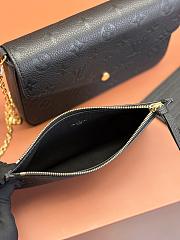 Kitlife Louis Vuitton Félicie Pochette Bag Black Monogram Empreinte M82477 21x12x3cm - 5