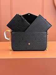 Kitlife Louis Vuitton Félicie Pochette Bag Black Monogram Empreinte M82477 21x12x3cm - 4