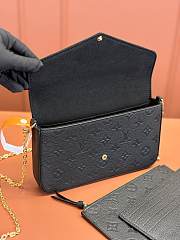 Kitlife Louis Vuitton Félicie Pochette Bag Black Monogram Empreinte M82477 21x12x3cm - 2