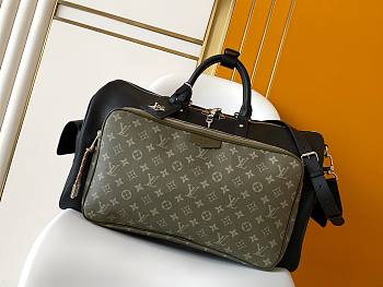 Kitlife Louis Vuitton Keepall Bandoulière 50 Bag Black with Green Trim M12690 29x23x50cm