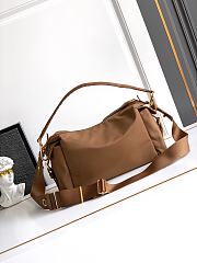 Kitlife Prada Explore large Re-Nylon and Leather Bag Brown 1BC264 32x22x11.5cm - 3