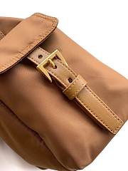 Kitlife Prada Explore large Re-Nylon and Leather Bag Brown 1BC264 32x22x11.5cm - 4