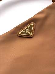 Kitlife Prada Explore large Re-Nylon and Leather Bag Brown 1BC264 32x22x11.5cm - 5