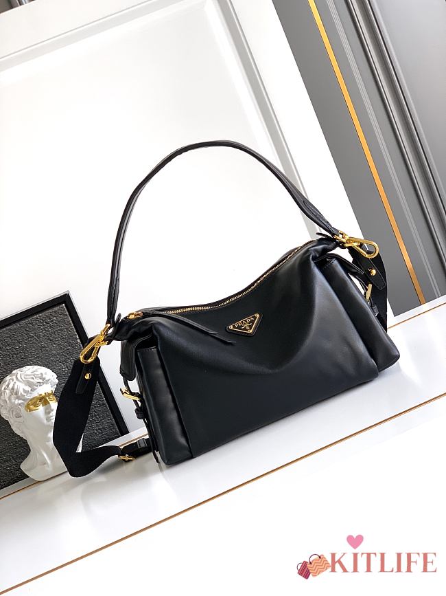 Kitlife Prada Explore Large Black Leather Bag 1BC264 32x22x11.5cm - 1