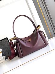Kitlife Prada Explore Large Burgundy Leather Bag 1BC264 32x22x11.5cm - 1