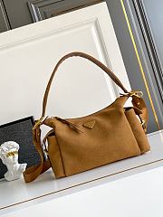 Kitlife Prada Explore Large Brown Suede Bag 1BC264 32x22x11.5cm - 1