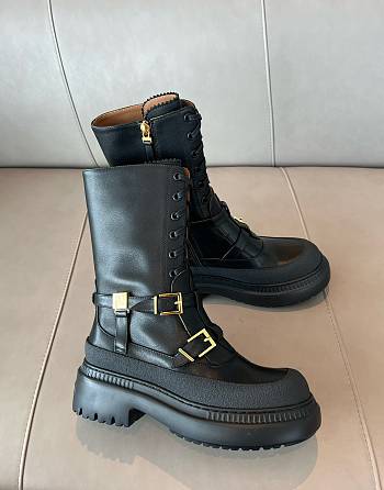 Kitlife Fenfi Delfina Round-toe Boots With Laces Black 