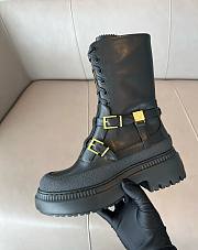 Kitlife Fenfi Delfina Round-toe Boots With Laces Black  - 4