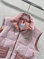 Kitlife Moncler 25 Pocket-decorated Velvet Drawstring Vest Down Jacket Pink - 2