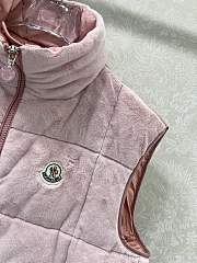 Kitlife Moncler 25 Pocket-decorated Velvet Drawstring Vest Down Jacket Pink - 3