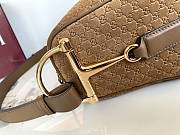 Kitlife Gucci Half Horsebit Medium Shoulder Bag Brown Suede 862530 38x20x15cm - 4
