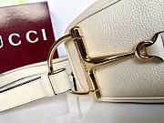 Kitlife Gucci Half Horsebit Medium Shoulder Bag White Leather 862530 38x20x15cm - 6