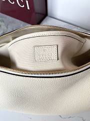 Kitlife Gucci Half Horsebit Medium Shoulder Bag White Leather 862530 38x20x15cm - 3