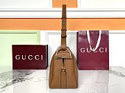 Kitlife Gucci Half Horsebit Medium Shoulder Bag Brown Leather 862530 38x20x15cm  - 2