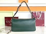 Kitlife Gucci Half Horsebit Medium Shoulder Bag Green Leather 862530 38x20x15cm - 1