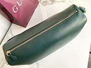 Kitlife Gucci Half Horsebit Medium Shoulder Bag Green Leather 862530 38x20x15cm - 6
