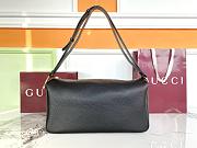 Kitlife Gucci Half Horsebit Medium Shoulder Bag Black Leather 862530 38x20x15cm  - 1