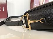 Kitlife Gucci Half Horsebit Medium Shoulder Bag Black Leather 862530 38x20x15cm  - 6