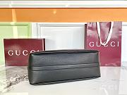 Kitlife Gucci Half Horsebit Medium Shoulder Bag Black Leather 862530 38x20x15cm  - 4