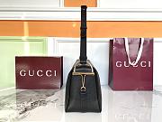 Kitlife Gucci Half Horsebit Medium Shoulder Bag Black Leather 862530 38x20x15cm  - 3