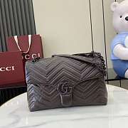 Kitlife Gucci GG Marmont Medium Shoulder Bag Dark Brown 850676 31x17x8cm  - 1
