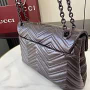 Kitlife Gucci GG Marmont Medium Shoulder Bag Dark Brown 850676 31x17x8cm  - 3
