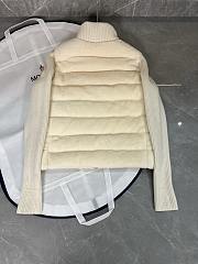 Kitlife Moncler Padded Wool & Teddy Zip-Up Cardigan Off-White - 3