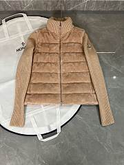 Kitlife Moncler Padded Wool & Teddy Zip-Up Cardigan Pink  - 1