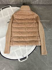 Kitlife Moncler Padded Wool & Teddy Zip-Up Cardigan Pink  - 6