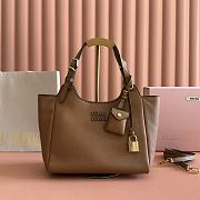 Kitlife Miu Miu Caramel Leather Handbag 5ba304 25.5x20x13cm - 1
